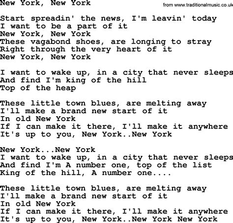 new york songtext|New York lyrics